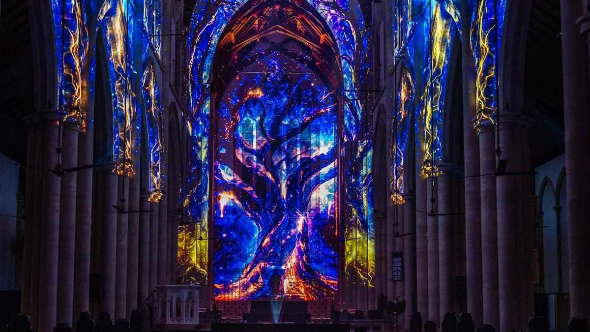 Projection Mapping Show Transforms Mumbai's Afghan Church