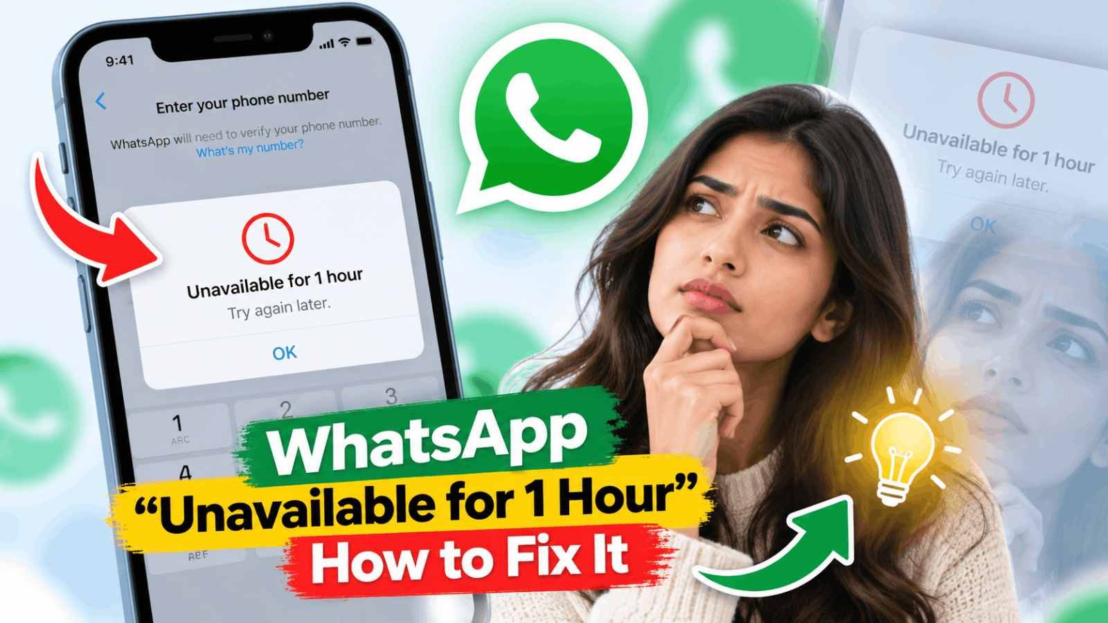 Fix WhatsApp 'Unavailable for 1 Hour' Verification Error