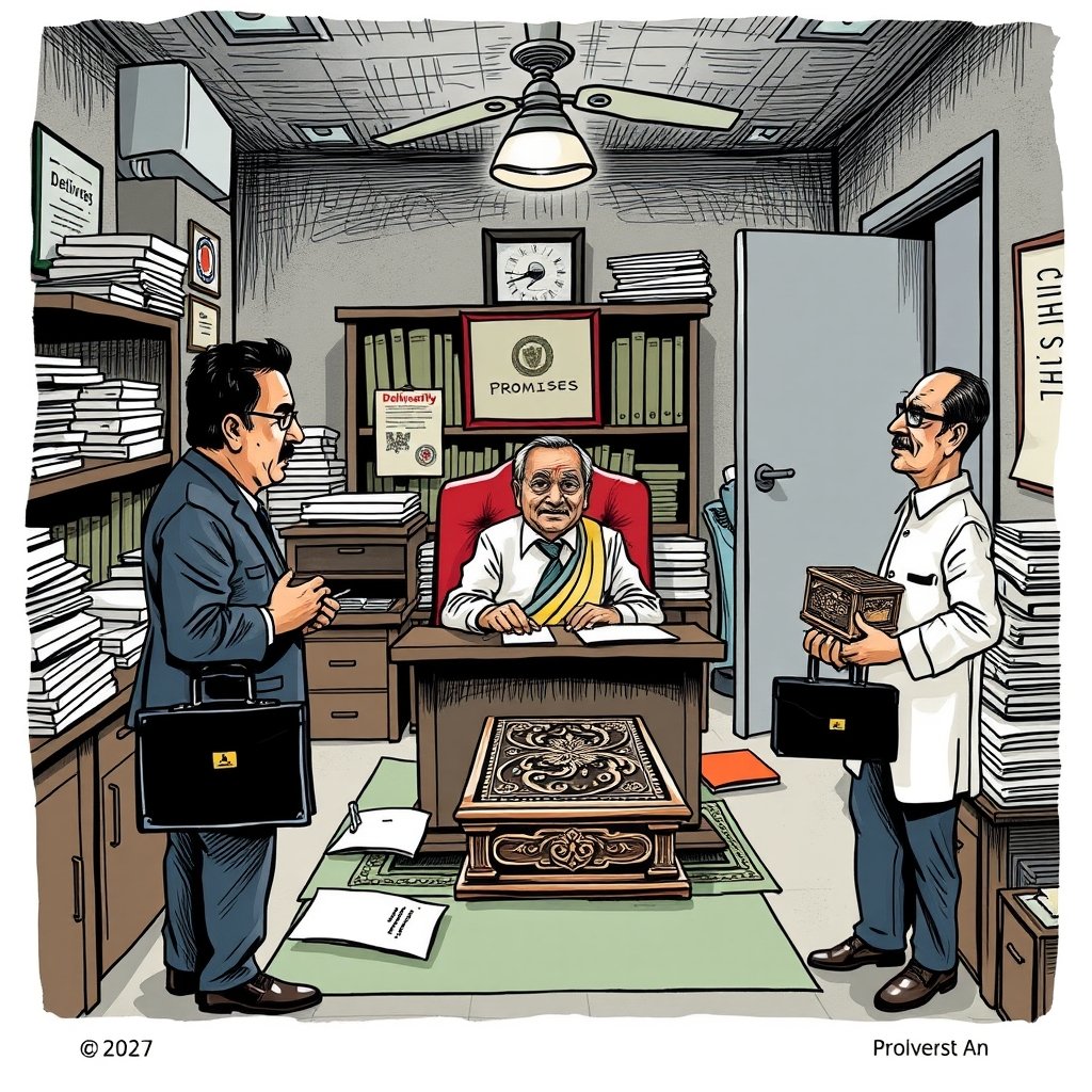Today’s Political Cartoon: TN-CONGRESS LEADERS MEET TN CM C JOSEPH VIJAY AT SECRETARIAT