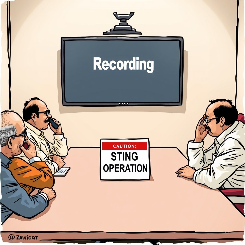 Today’s Political Cartoon: Karnataka Chief Minister D.K. Shivakumar cautions Ministers against possible ‘sting operations’