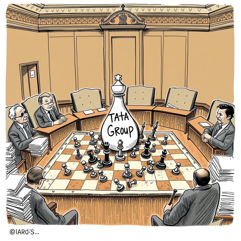 Today’s Political Cartoon: Tata Legal Battle: Noel Tata, Son Neville File Caveats In Bombay High Court