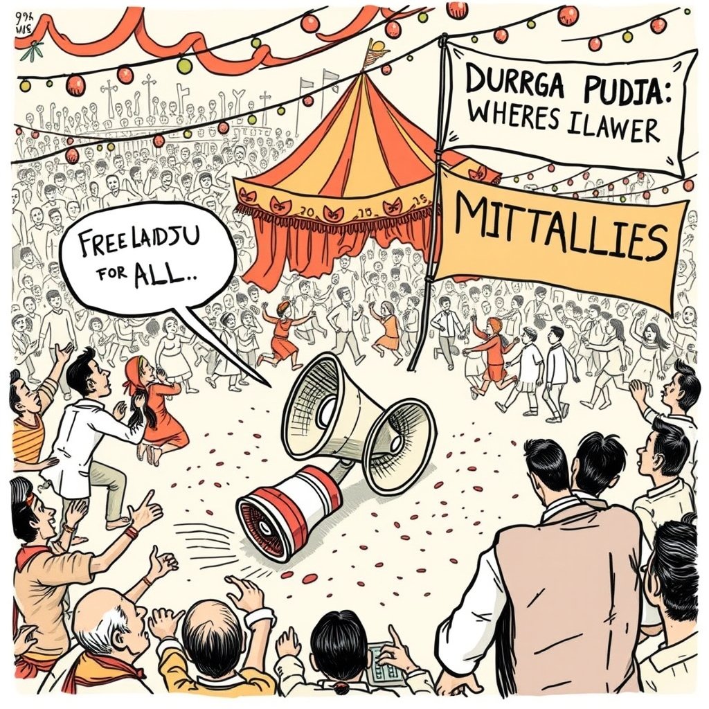 Today’s Political Cartoon: 17 dead after stampede breaks out at Kolkata Durga Puja Pandal